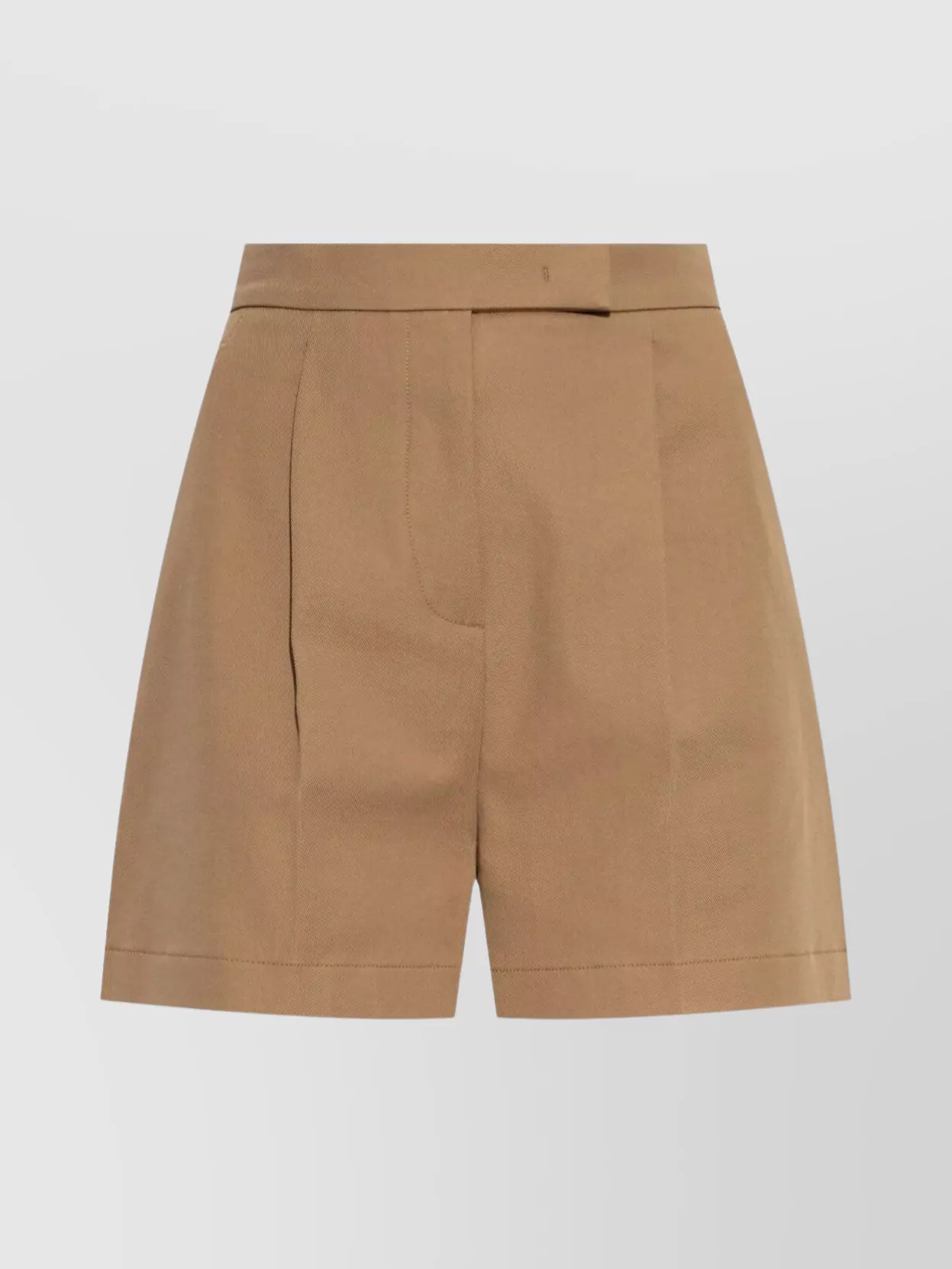 Max Mara Tailored Shorts With Pockets And Pleats In Neutral