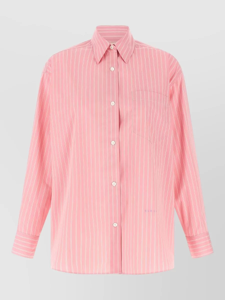 Marni striped long-sleeve shirt