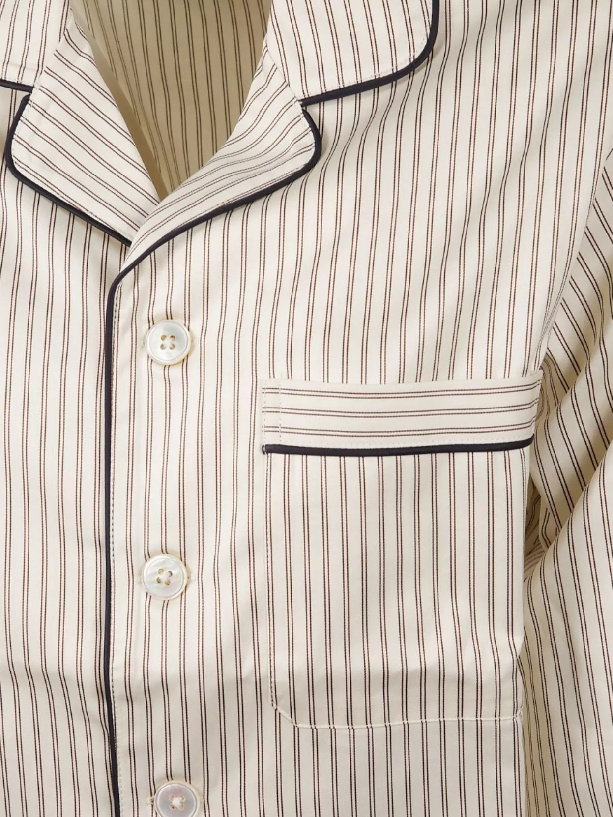 Tekla Organic Cotton Pyjama Shirt With Chest Pocket