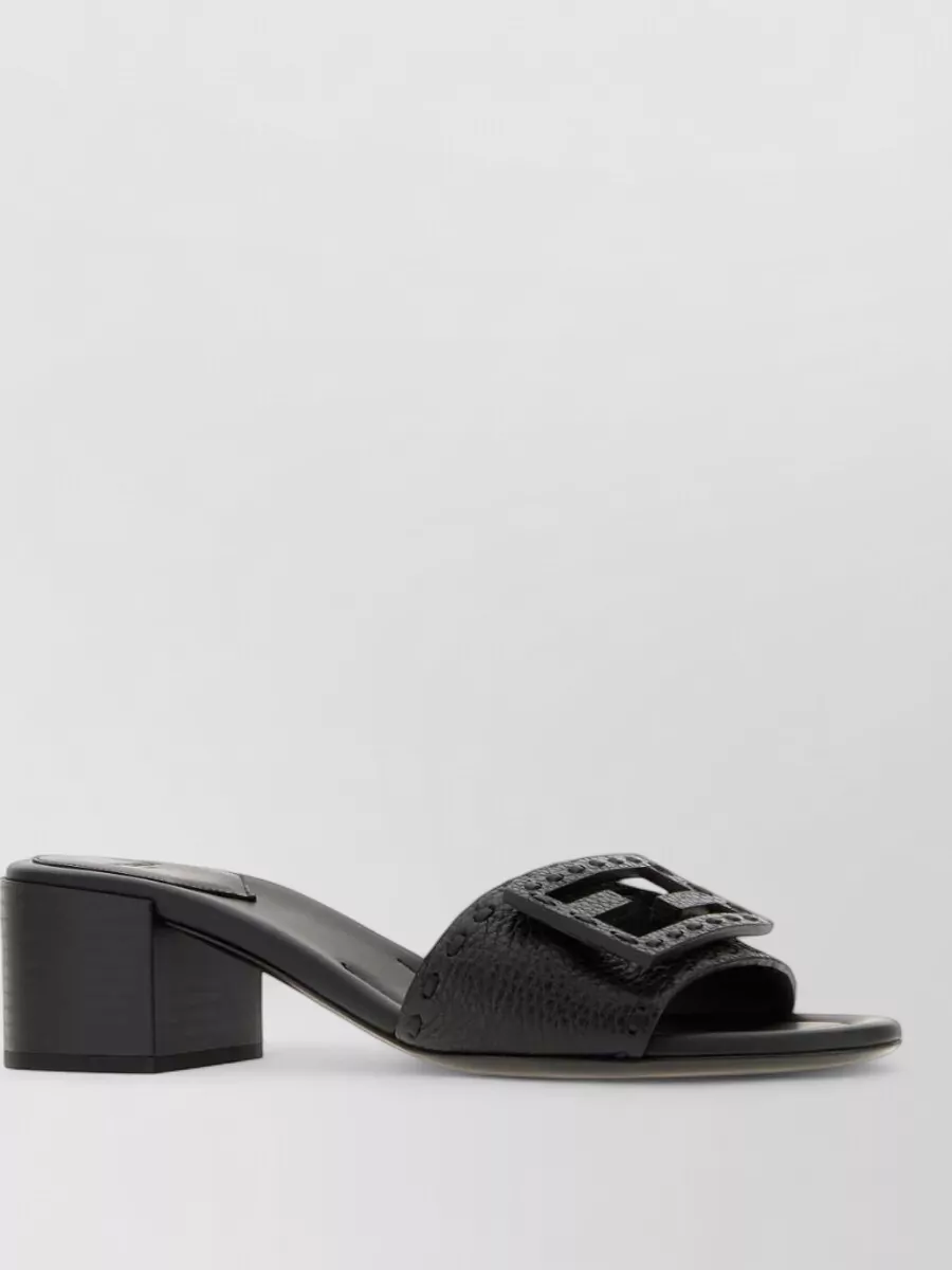 Fendi leather mules