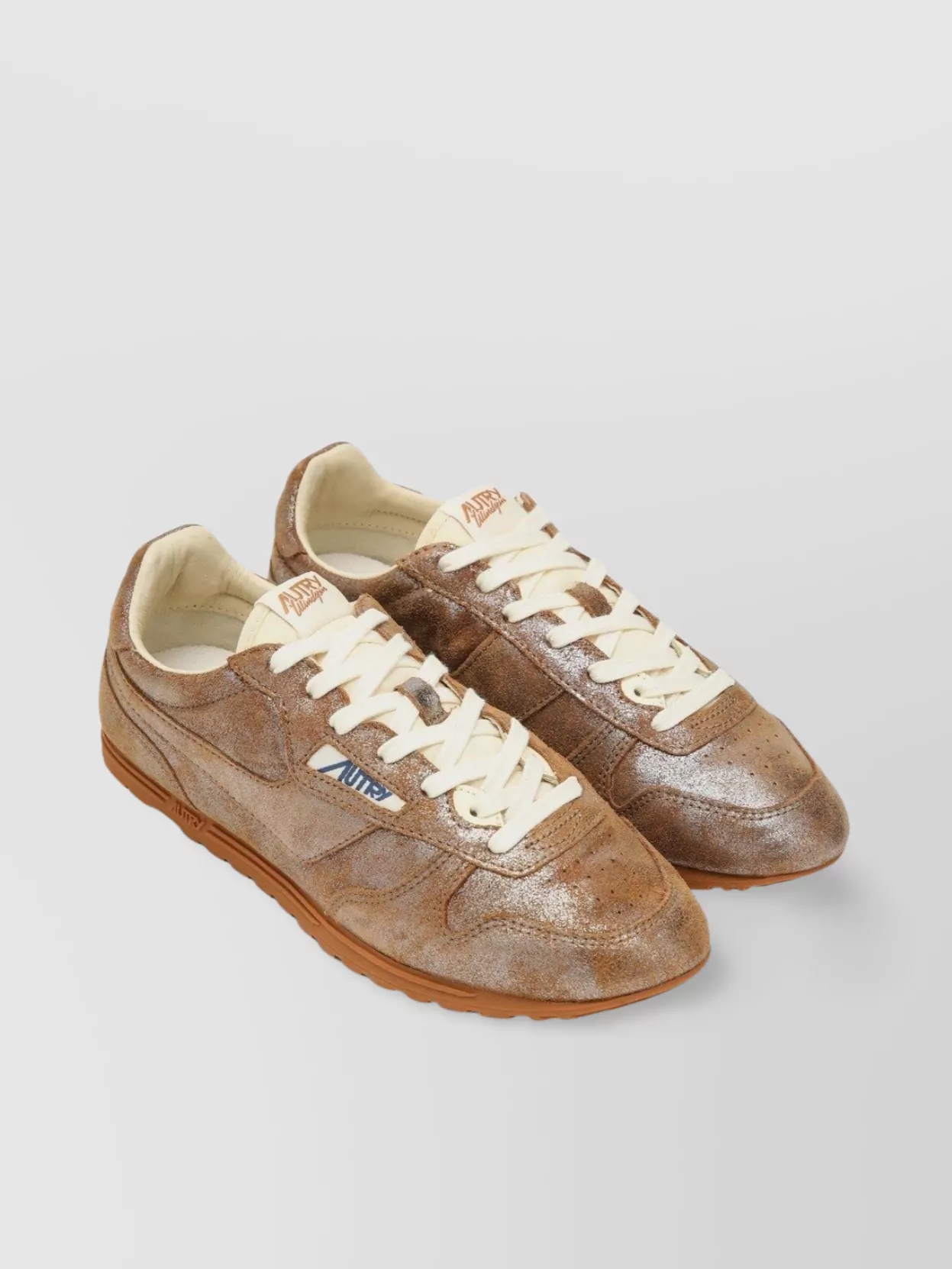 Autry Metallic Leather Low-Top Sneakers