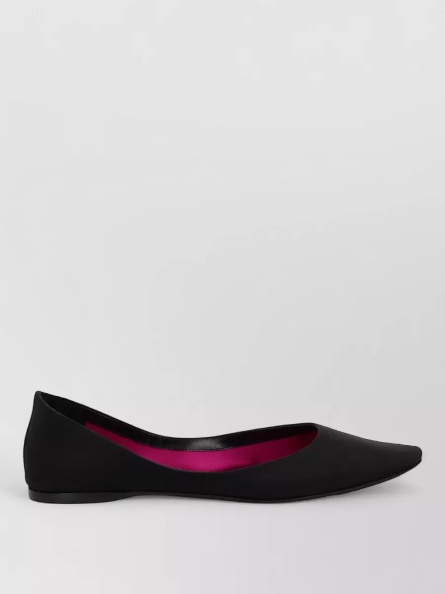 Saint Laurent Satin Ballerina Flats