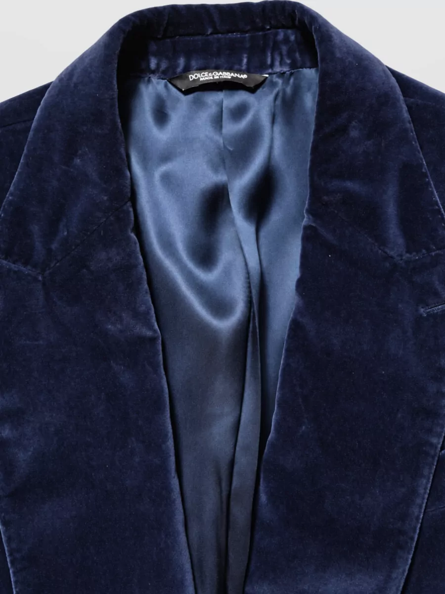 Dolce&Gabbana Velvet Single Breasted Blazer Jacket