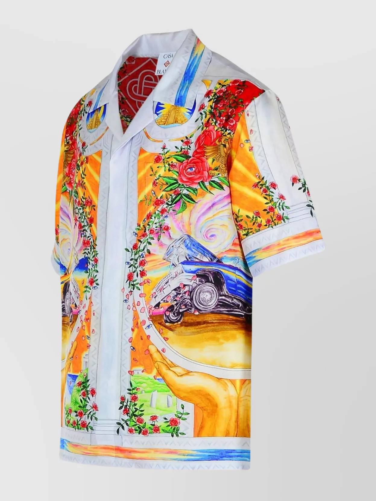 Casablanca 'Rose Tornado' Silk Shirt Multicolor