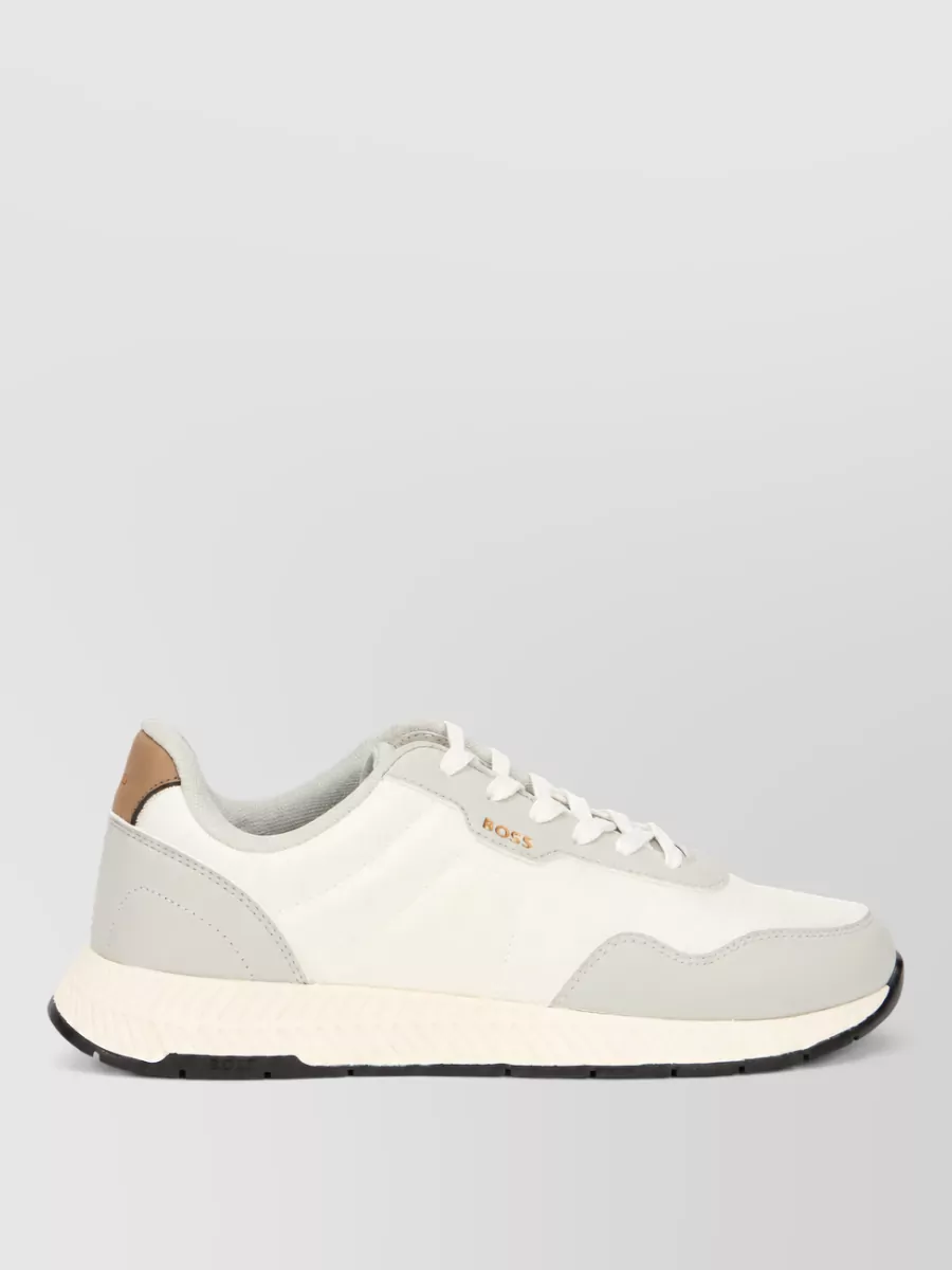 Boss Leather Lace-Up Sneakers