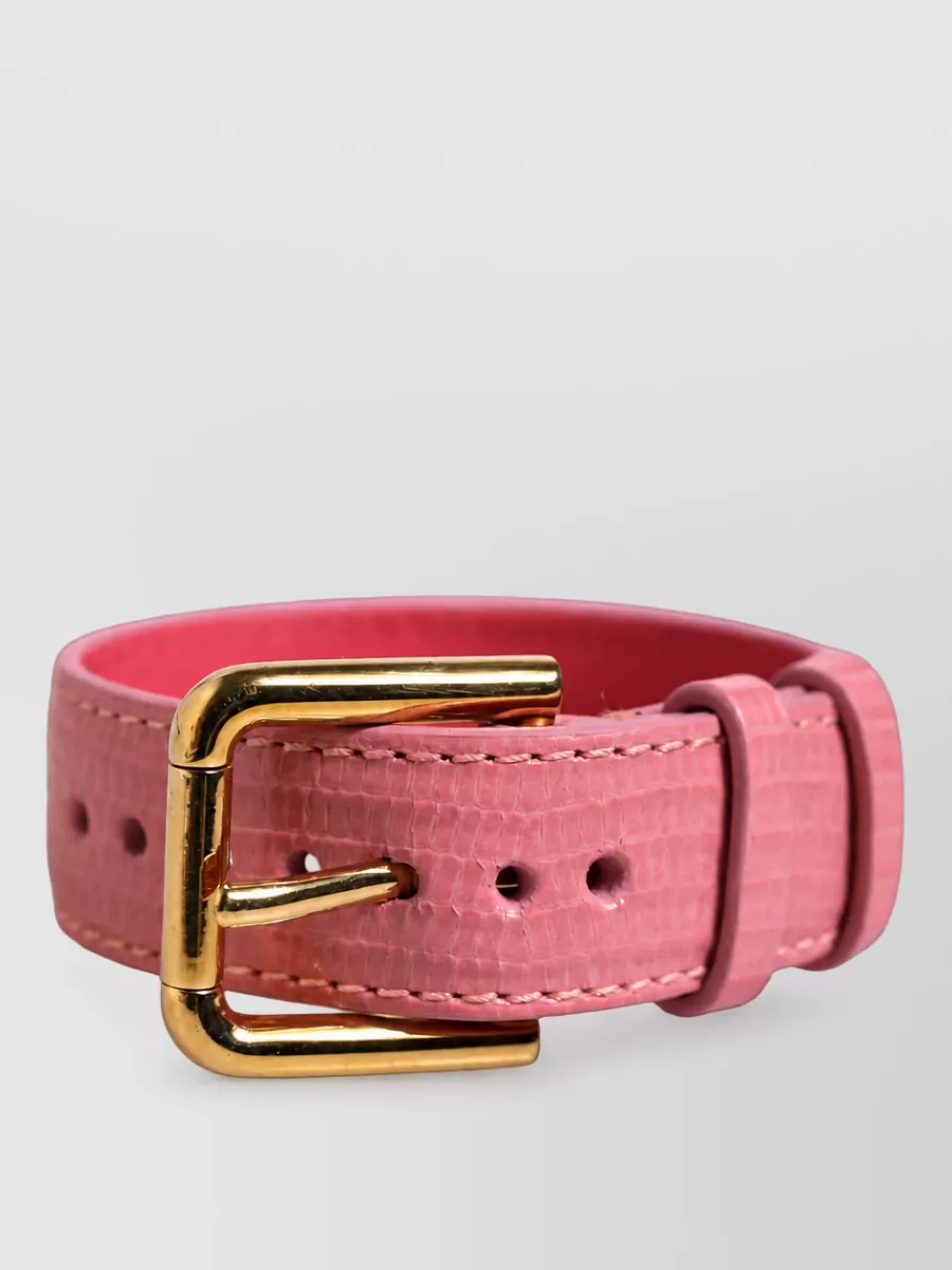 Dolce&Gabbana textured leather belt bracelet