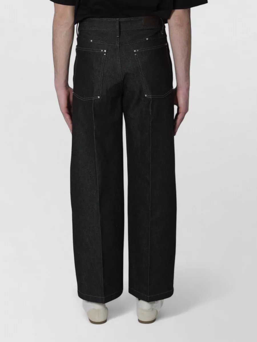 Lemaire Studded Wide-Leg Jeans