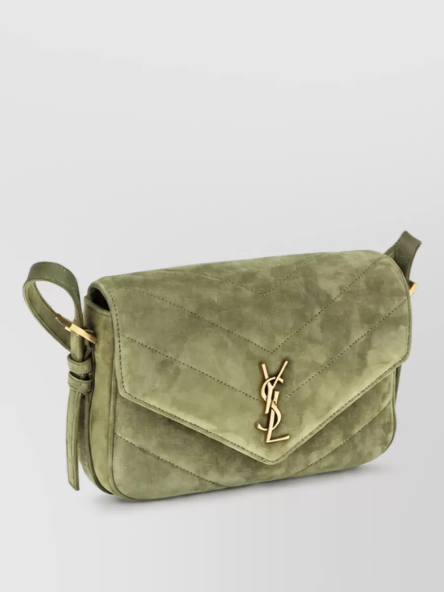 Saint Laurent Suede Leather Clutch Bag