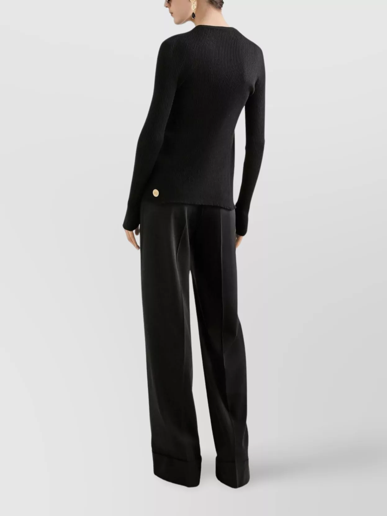 Dolce&Gabbana Trousers Wide-Leg Cuffed Hem