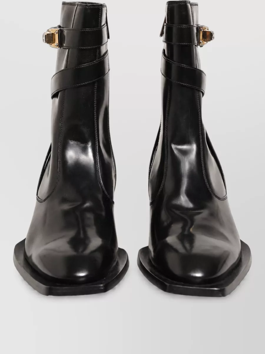 Dolce&Gabbana Leather Mid Calf Boots