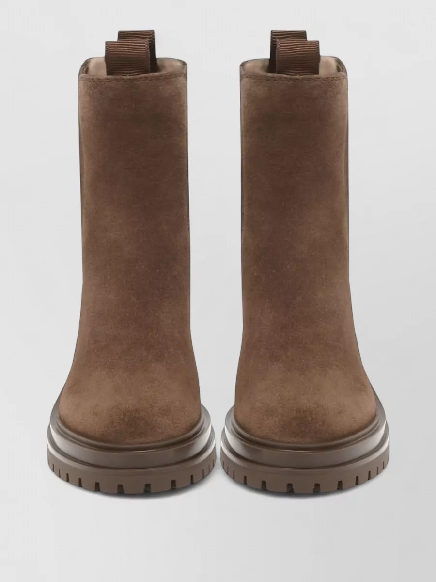 Gianvito Rossi suede leather ankle boots