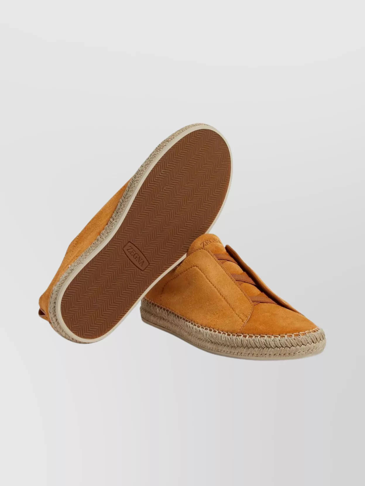 Zegna Suede Espadrilles With Triple Stitch Design
