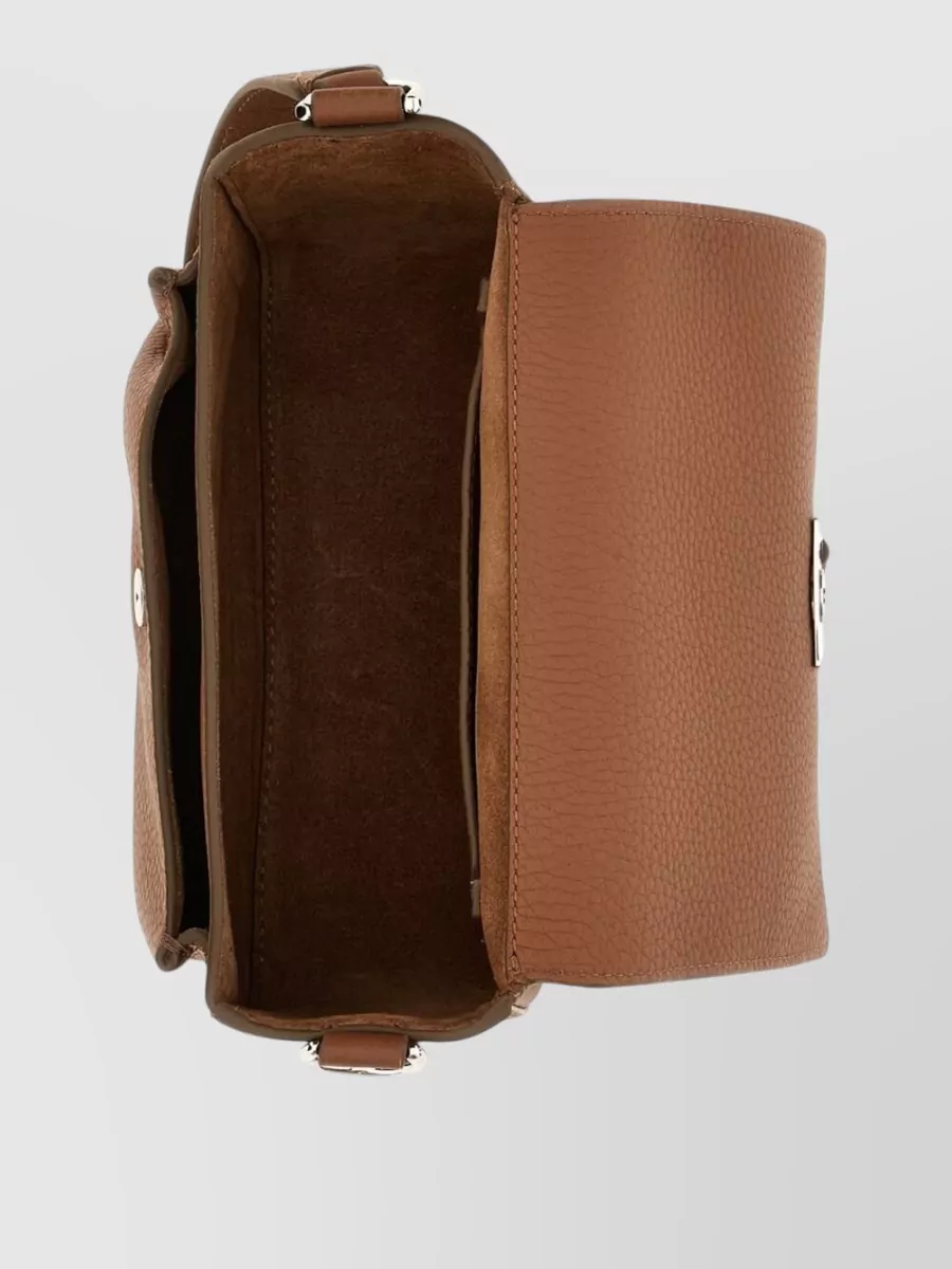 Hogan Leather Shoulder Bag Textured Finish