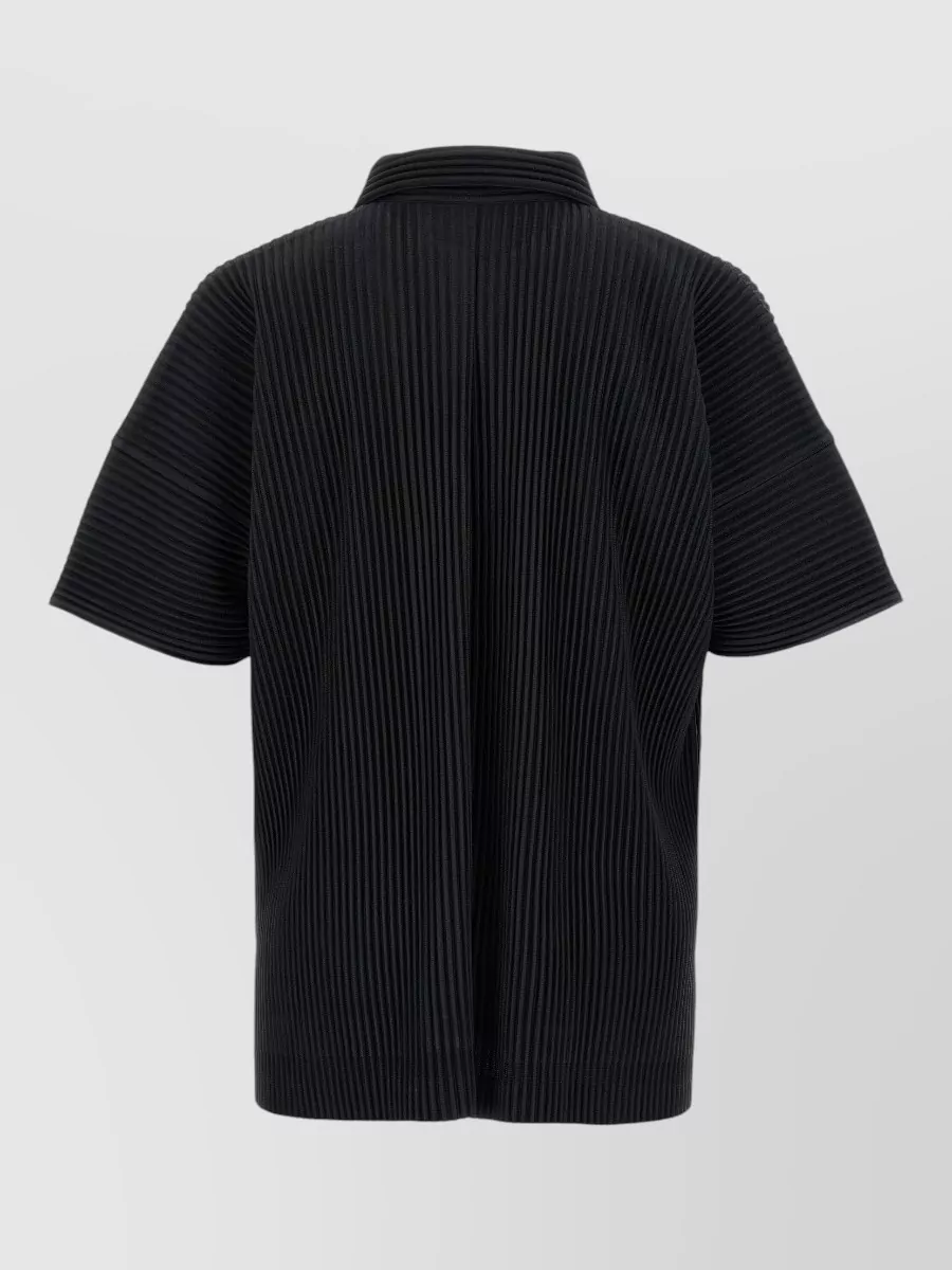 Homme Plisse Issey Miyake Polyester Ribbed Short-Sleeve Shirt