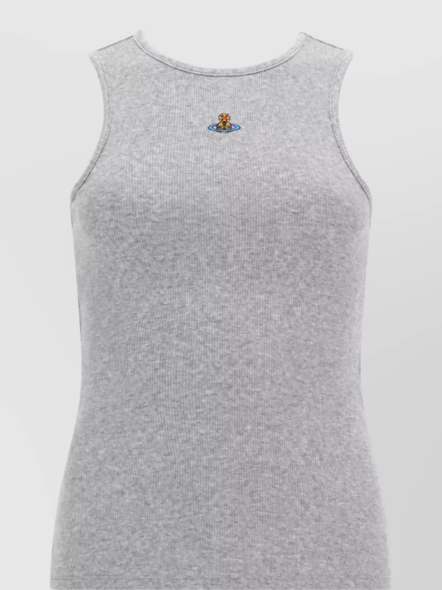 Vivienne Westwood Logo Tank Top Ribbed Fitted Silhouette