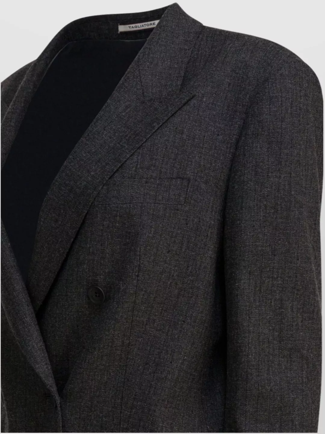 Tagliatore Tailored Jacket With Notched Lapels And Pockets In Black