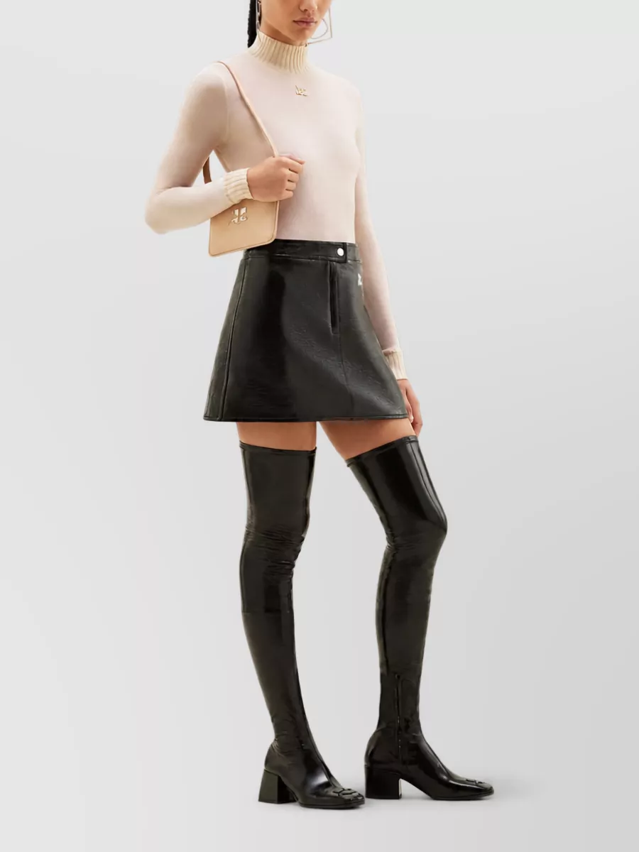 Courrèges Vinyl Mini Skirt