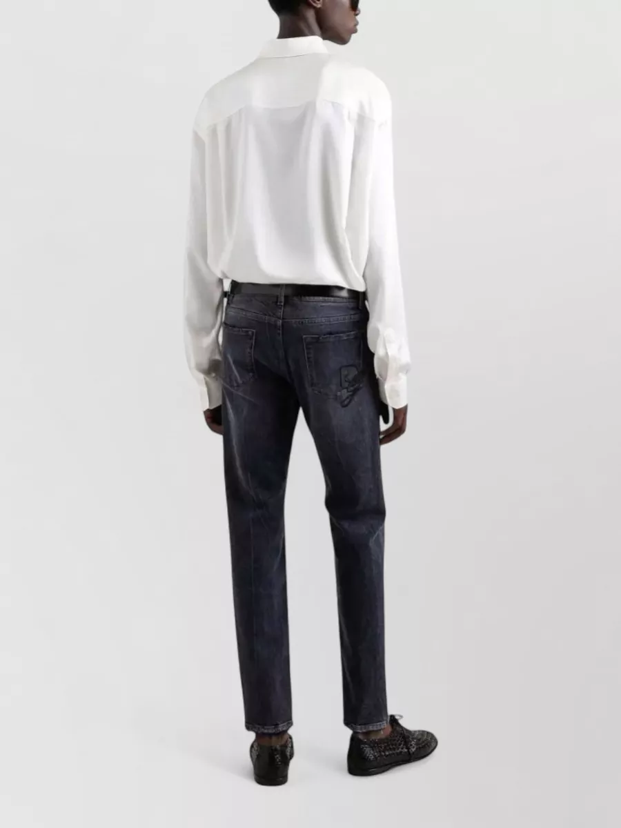 Dolce&Gabbana Silk Shirt Point Collar Long Sleeves Pleated