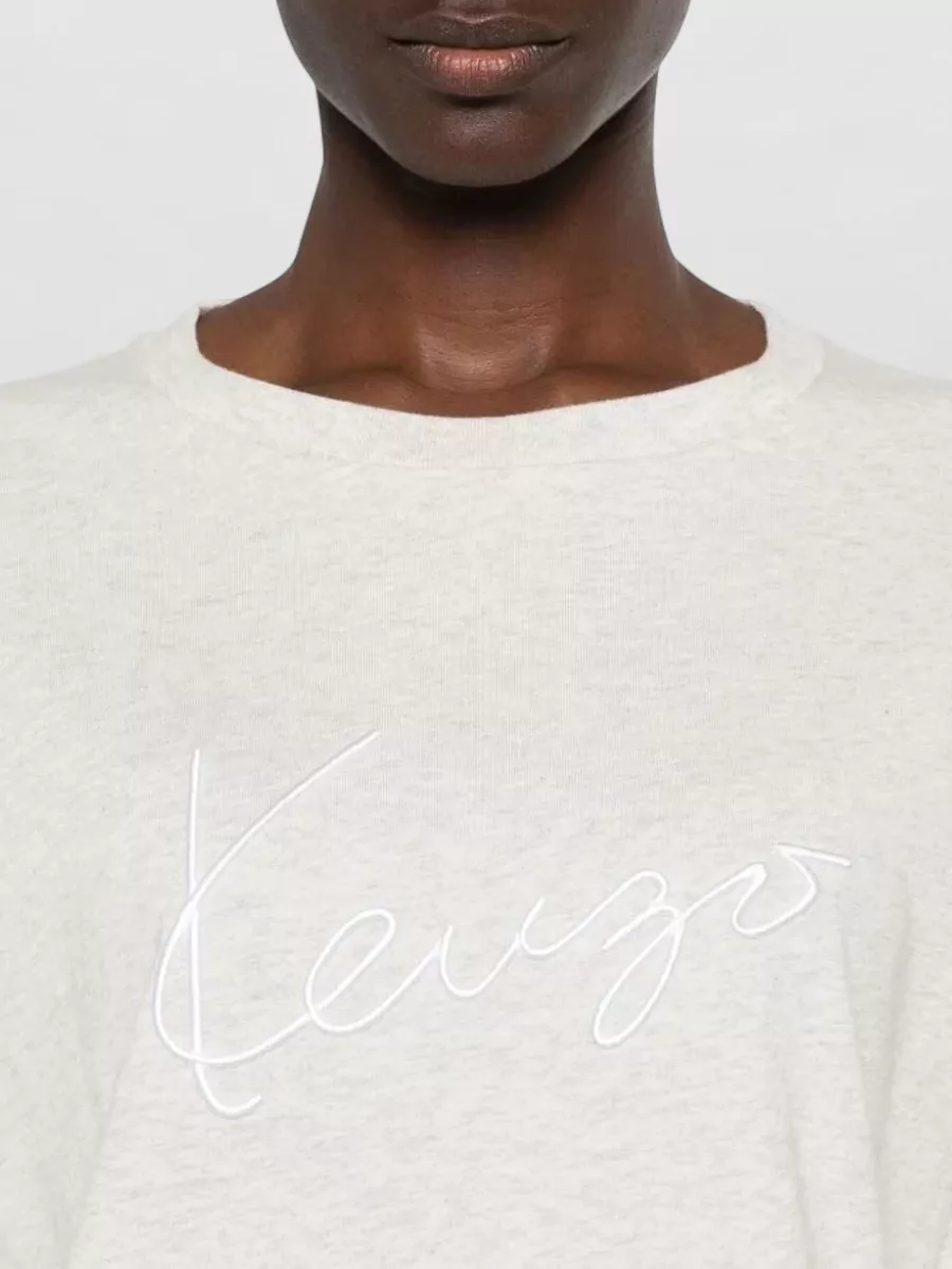 Kenzo Organic Cotton Jersey Long-Sleeve Logo T-Shirt