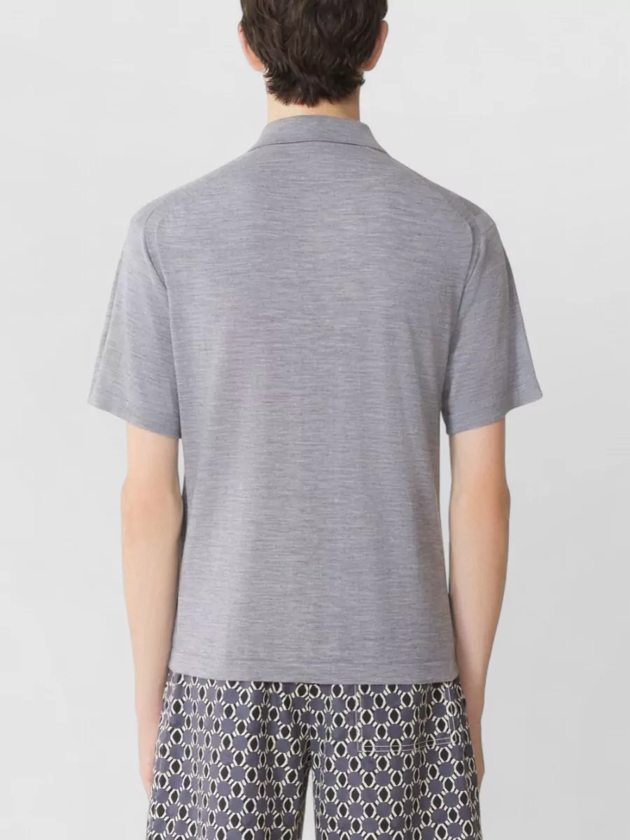 Lanvin Shirt Polo Collar Short Sleeves Straight Hem