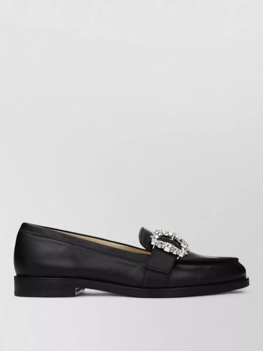 Jimmy Choo Leather Slip-On Loafers