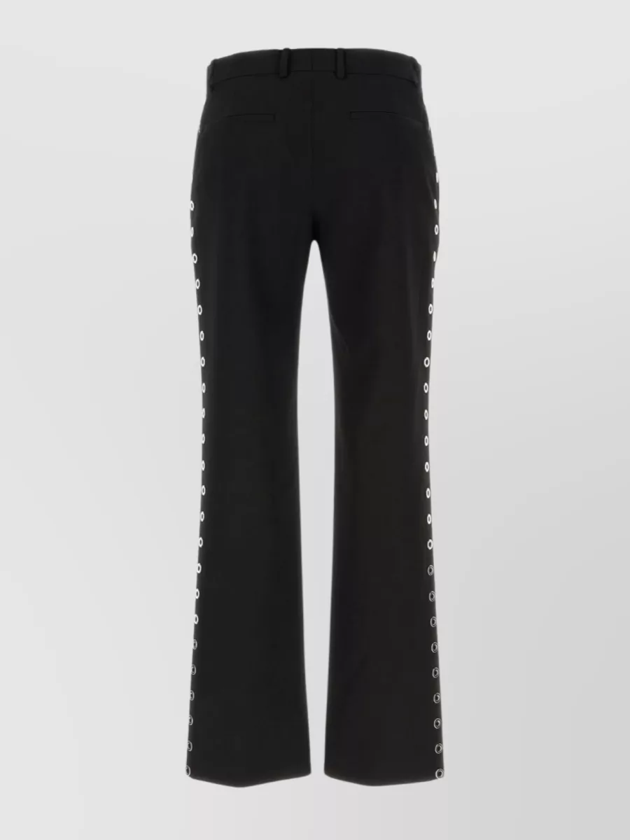Shop Off-white Wool Pant With Waist Belt Loops In Black