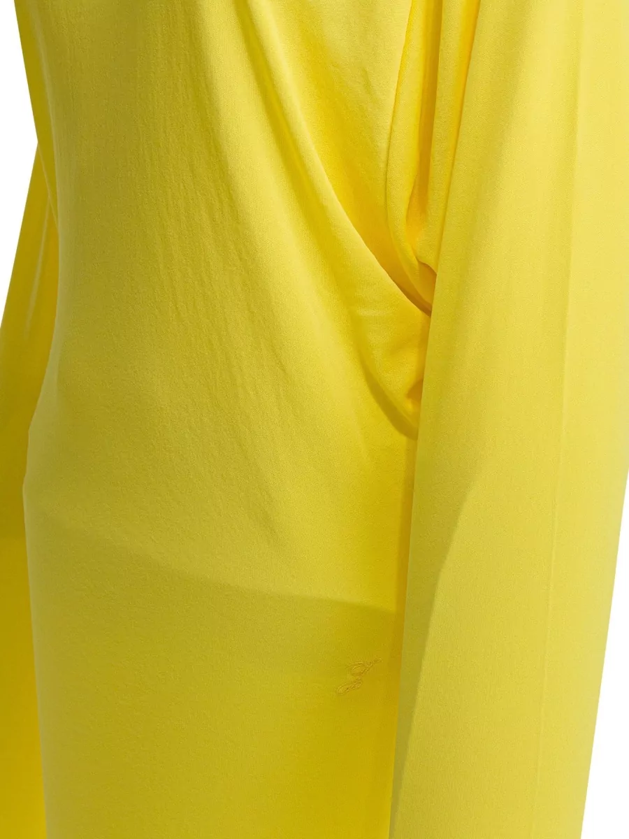 Jacquemus Dress Crew Neck Long Sleeves Open Back