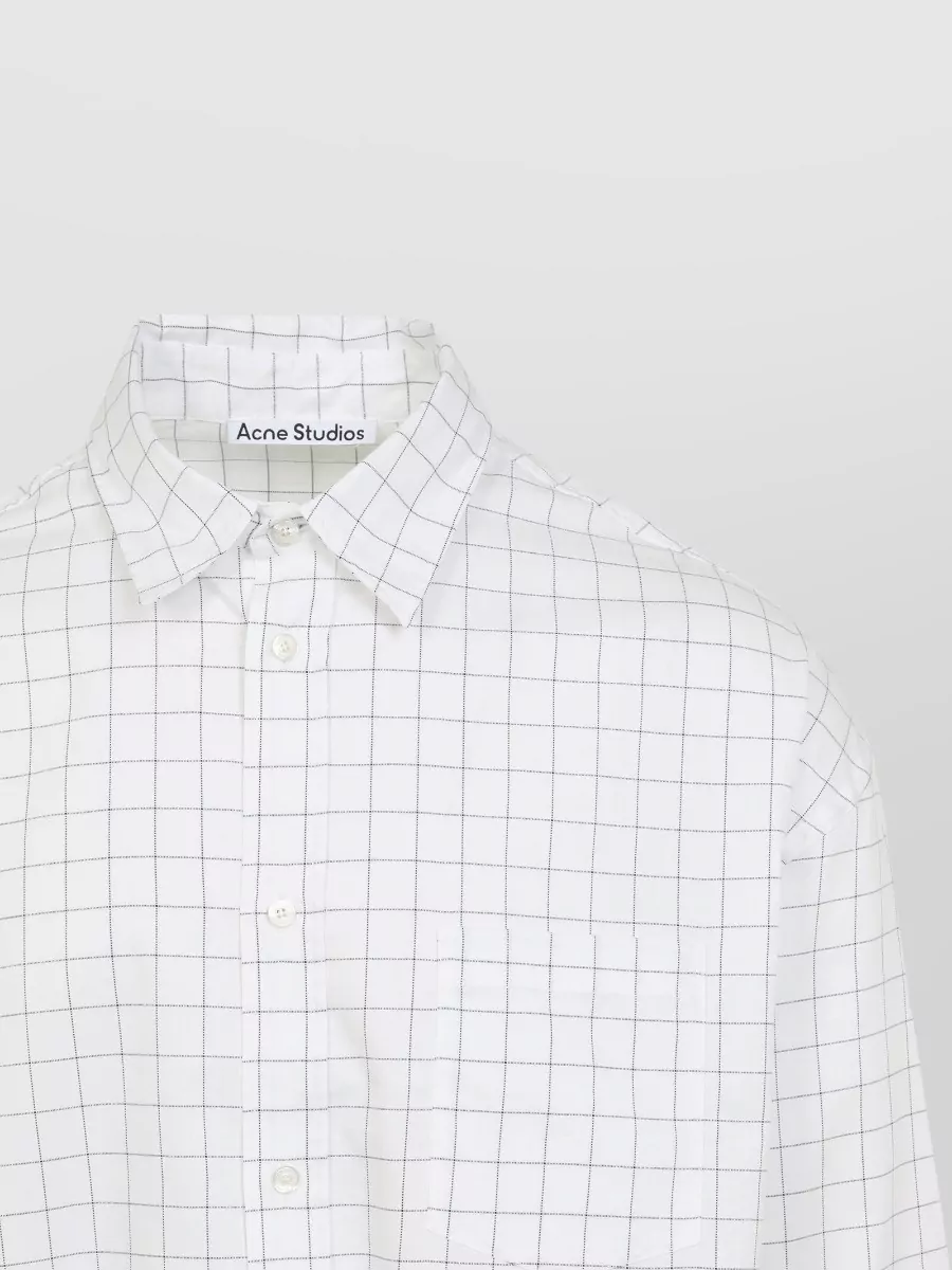 Acne Studios Cotton Shirt Check Pattern Button Down