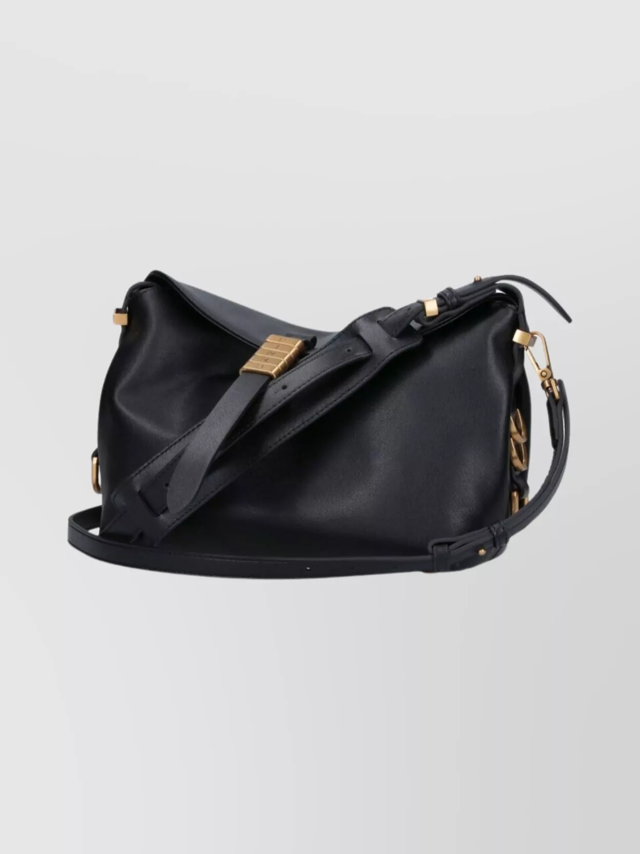 Pinko Saddle Baguette Small Leather Shoulder Bag
