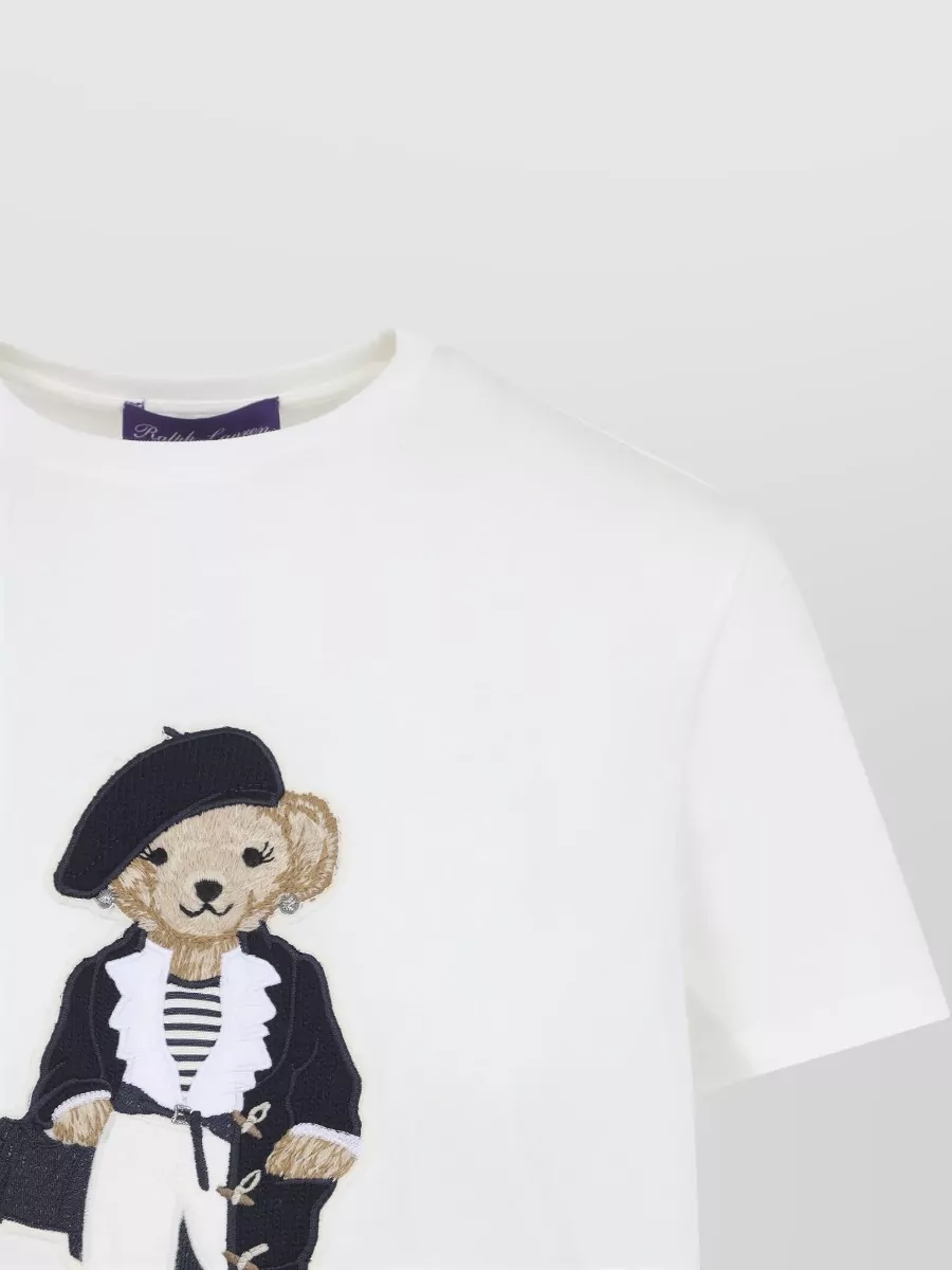 Ralph Lauren Collection Short Sleeve Crew Neck Bear Graphic T-Shirt
