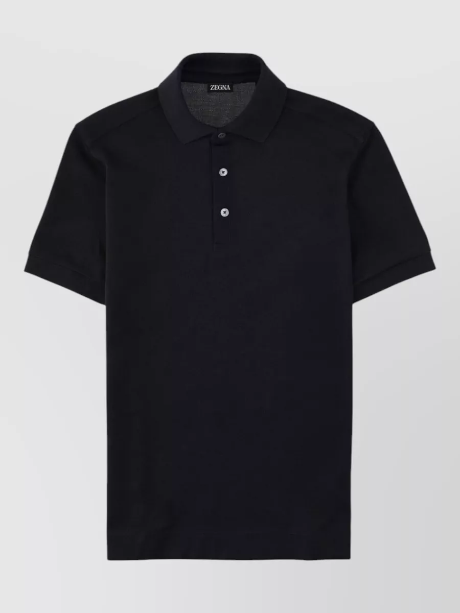 Zegna Silk Cotton Polo Shirt