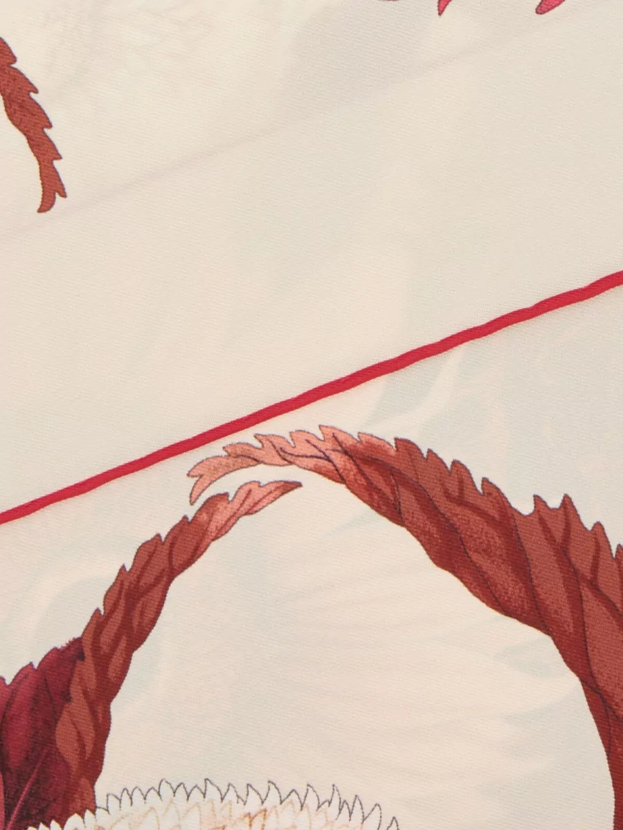 Ferragamo Silk Foulard Floral Pattern Rectangular Shape