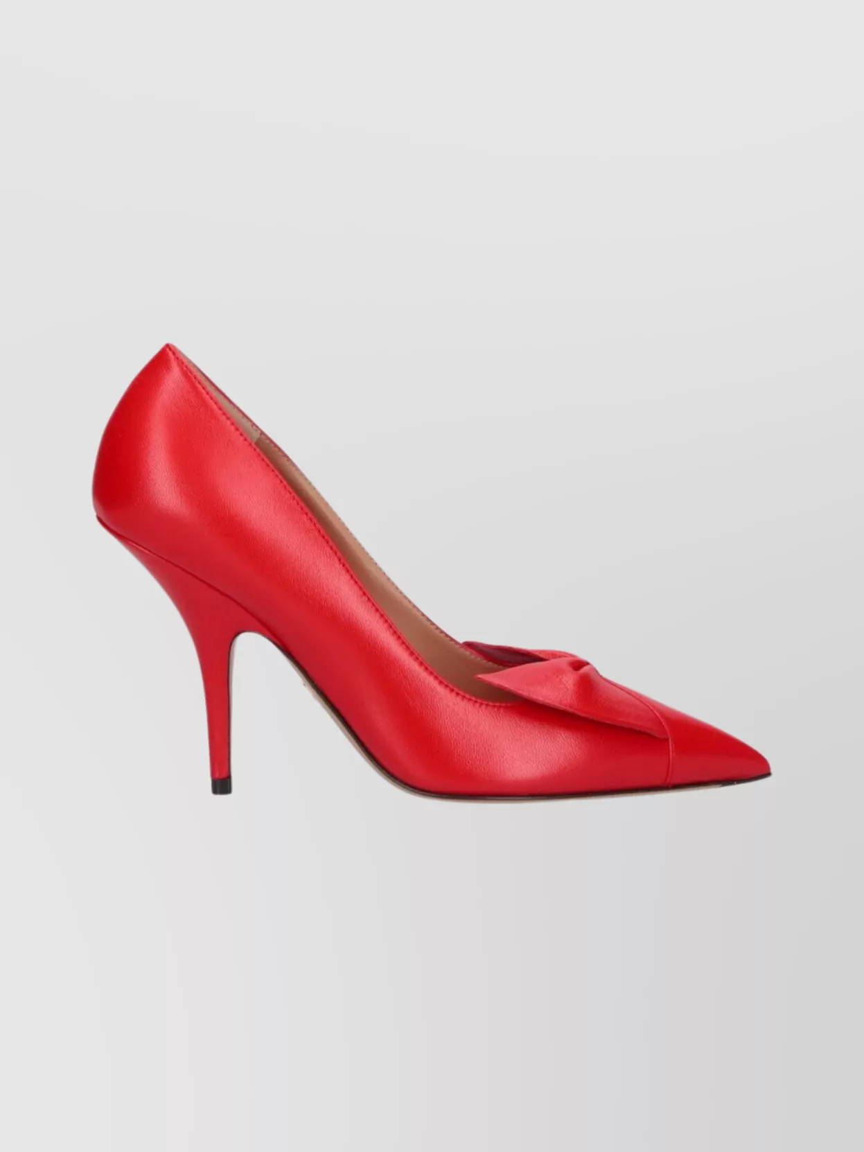 Ferragamo Pointed-toe Pump With Mid-height Stiletto Heel In Red