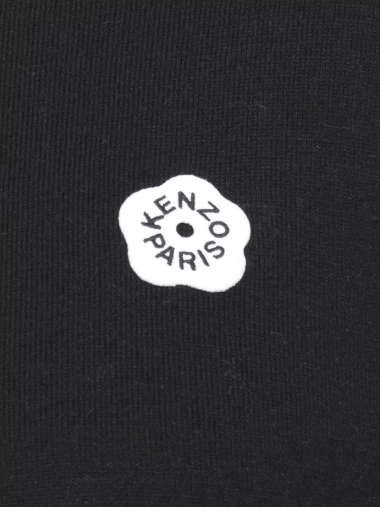 Kenzo High Neck Long Sleeve Knit Sweater In Black