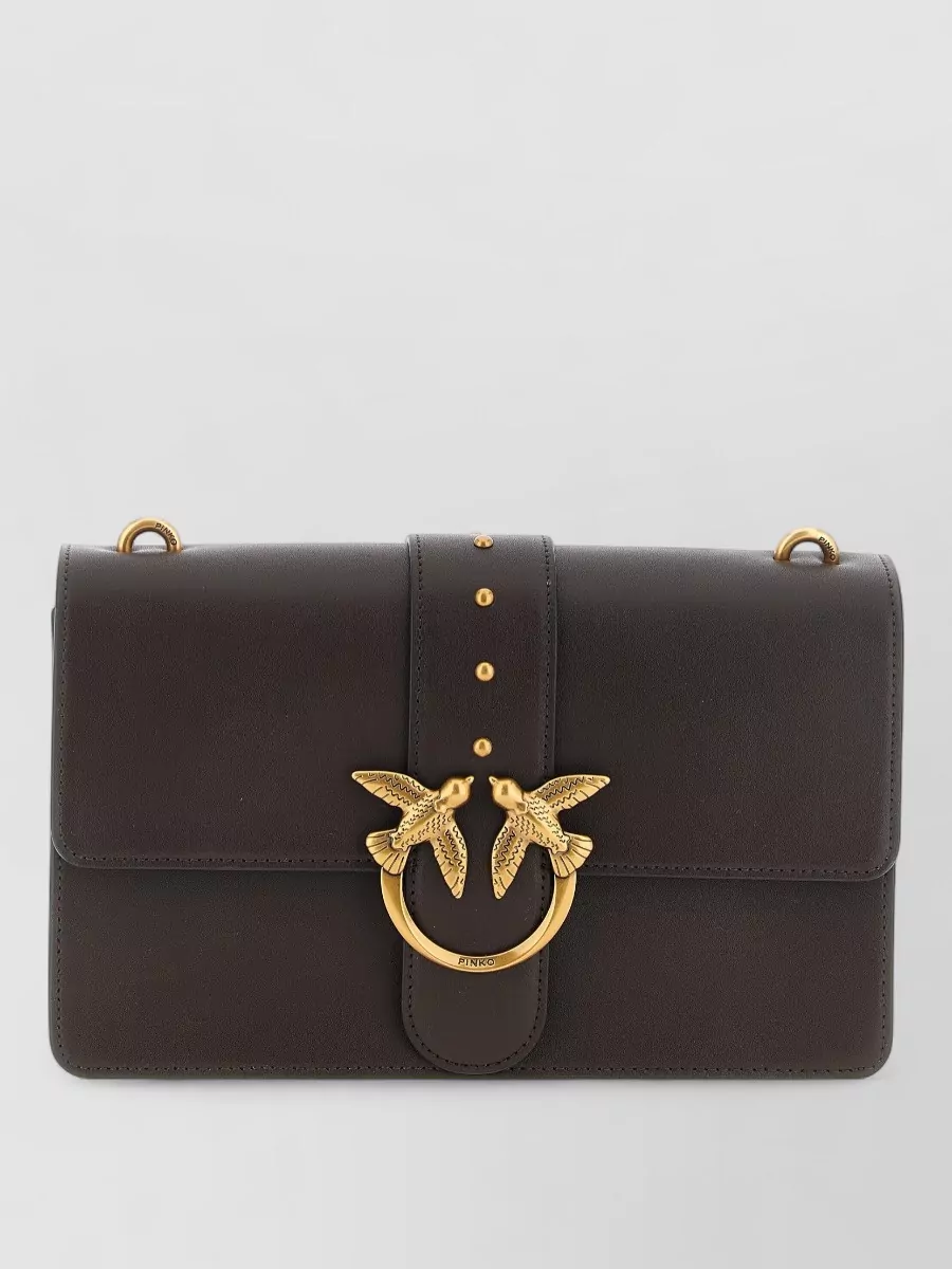 Pinko Love Bag One Calfskin Leather Clutch Bag