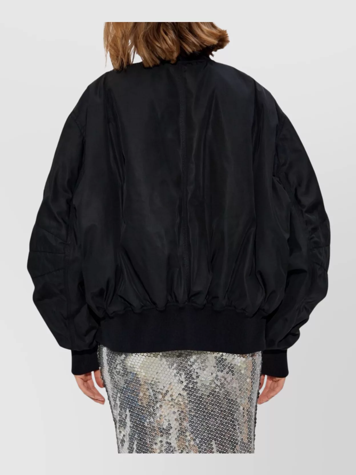 Shop Attico Anja Bomber Jacket With Ribbed Cuffs