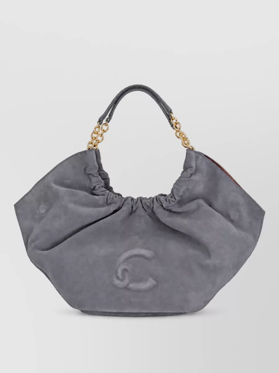 Coccinelle Suede Leather Bucket Bag