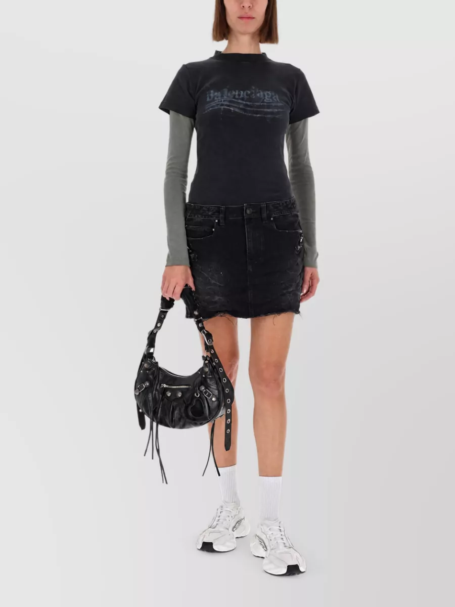 Balenciaga Denim Mini Skirt