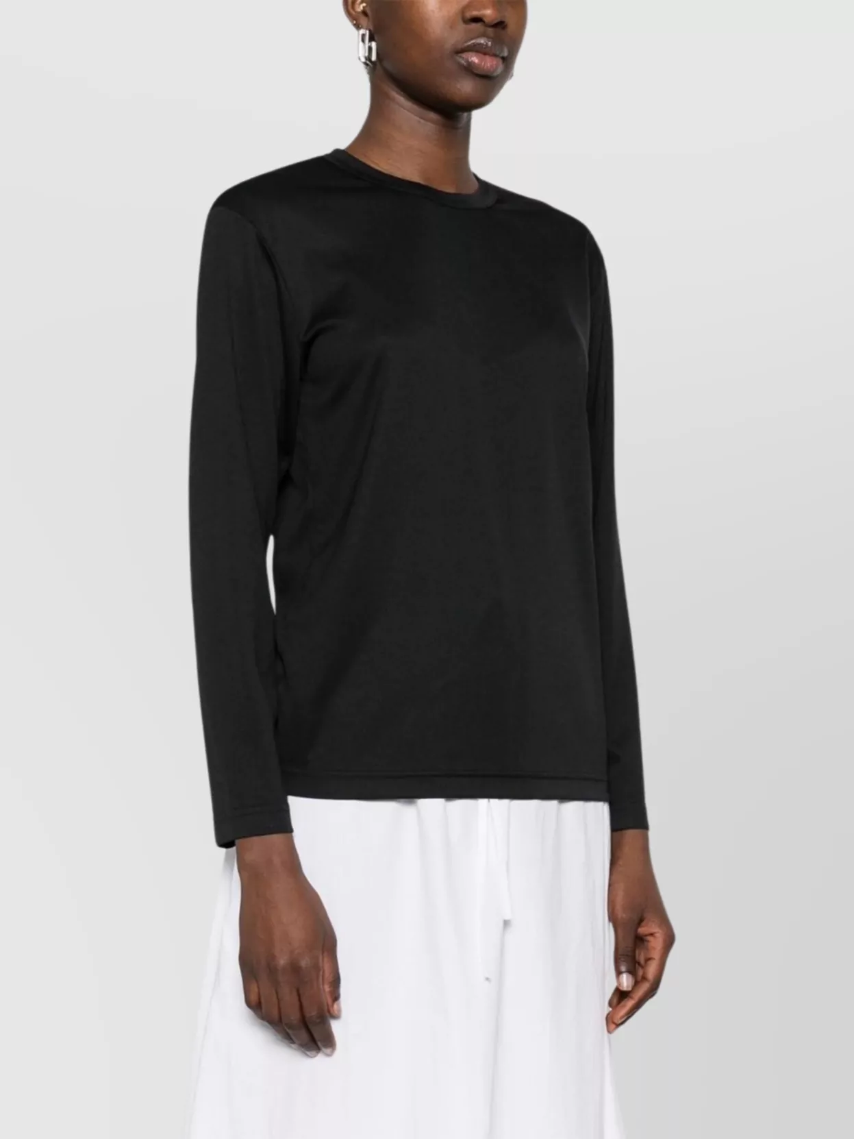 Shop Comme Des Garçons Crew Neck Long Sleeves Straight Hem