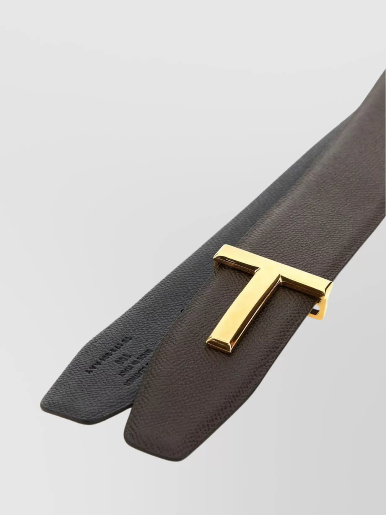 Tom Ford T Adjustable Leather Belt With Textured Finish And Gold-Tone Buckle