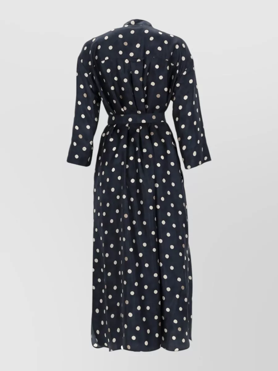 S Max Mara Silk Printed Midi Dress