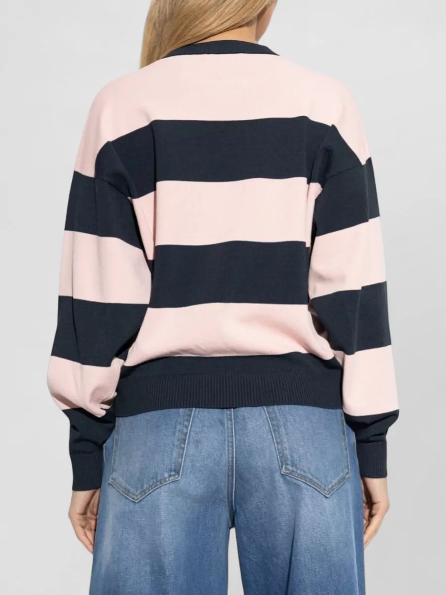 Coperni Striped Logo-Print Long-Sleeve Sweatshirt