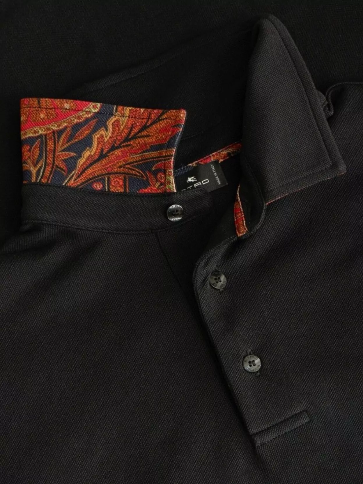 Etro Contrast Collar Polo Shirt With Short Sleeves