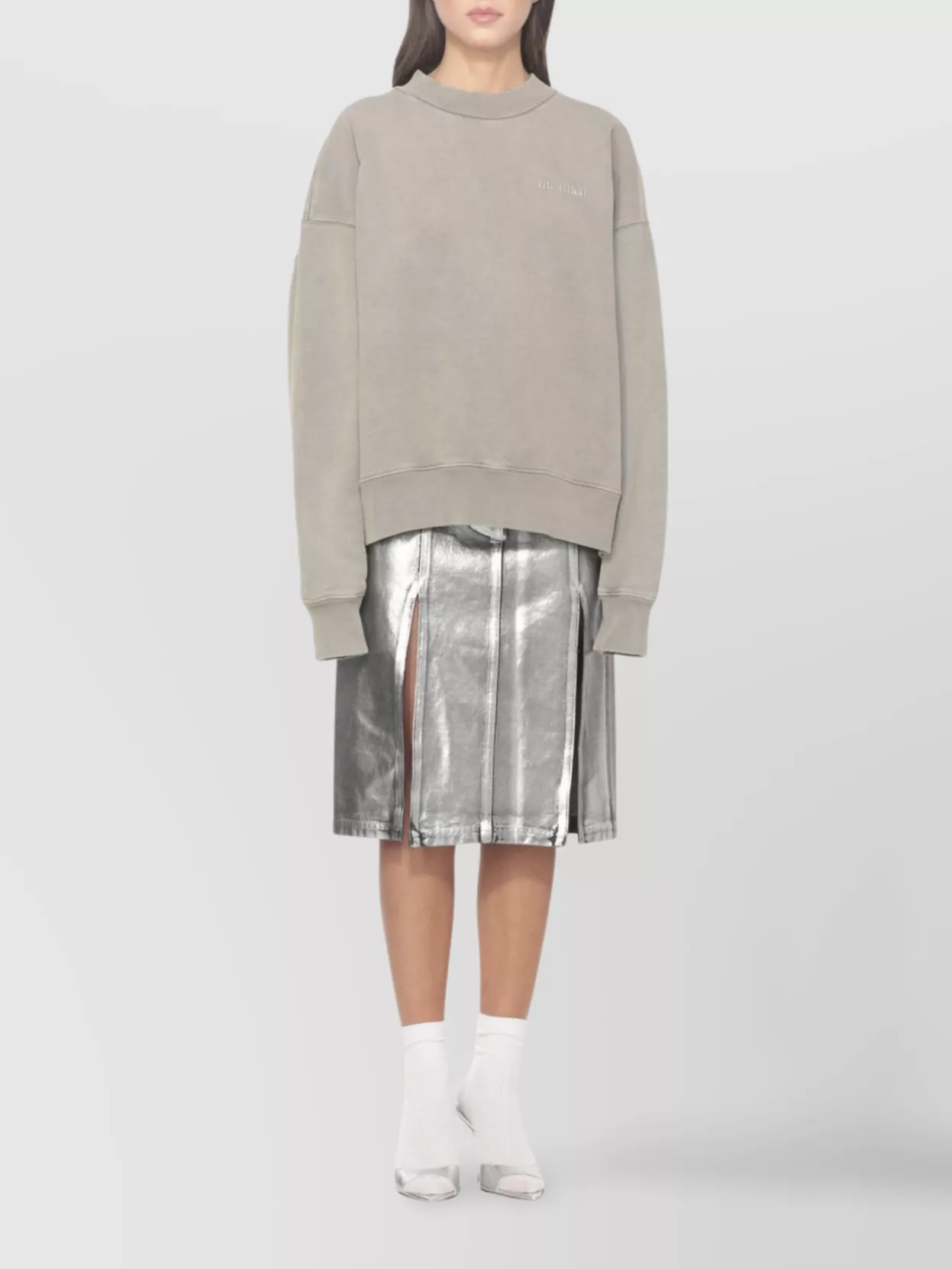 The Attico Crewneck Knitwear Ribbed Trims