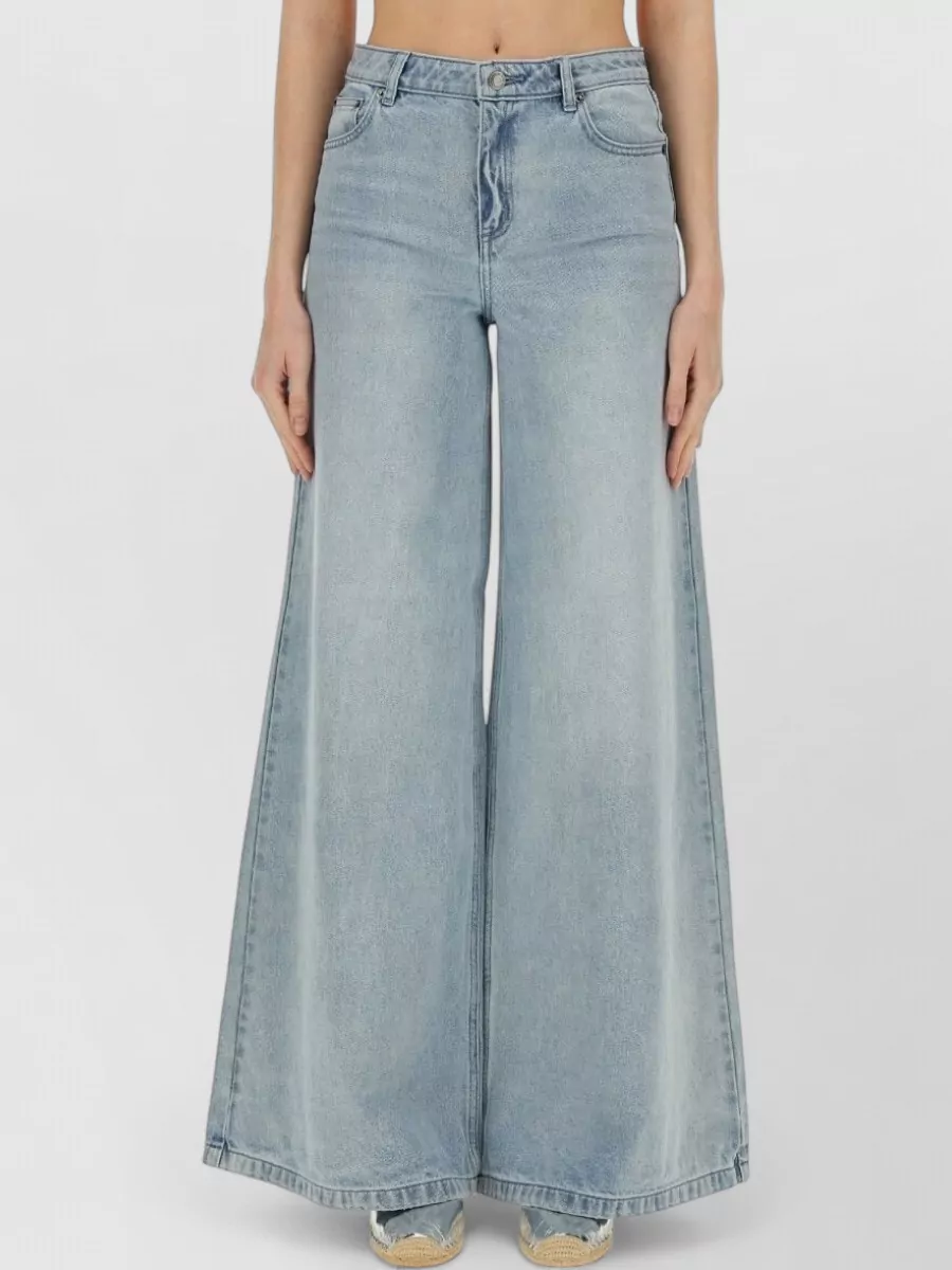 Michael Kors denim wide-leg trousers