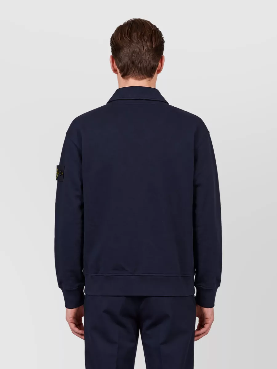 Stone Island Cotton Oversized Long-Sleeve Polo Shirt