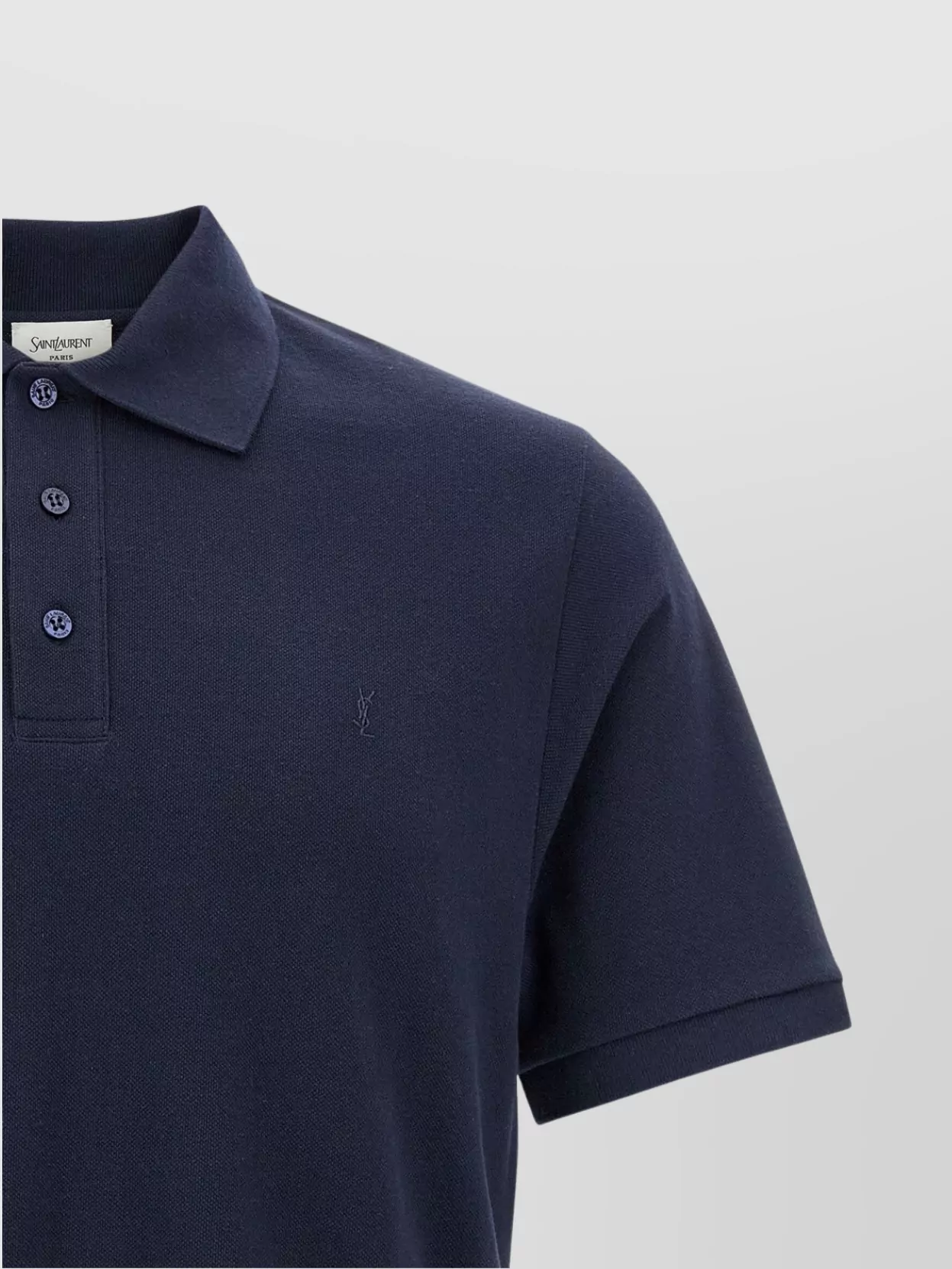 Saint Laurent Embroidered Logo Polo Shirt