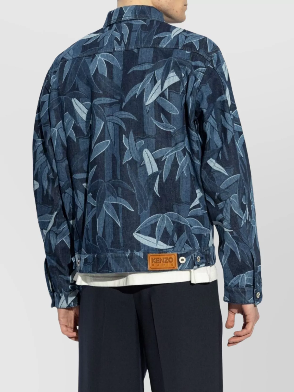 Kenzo Leaf Print Blazer Featuring Multiple Pockets