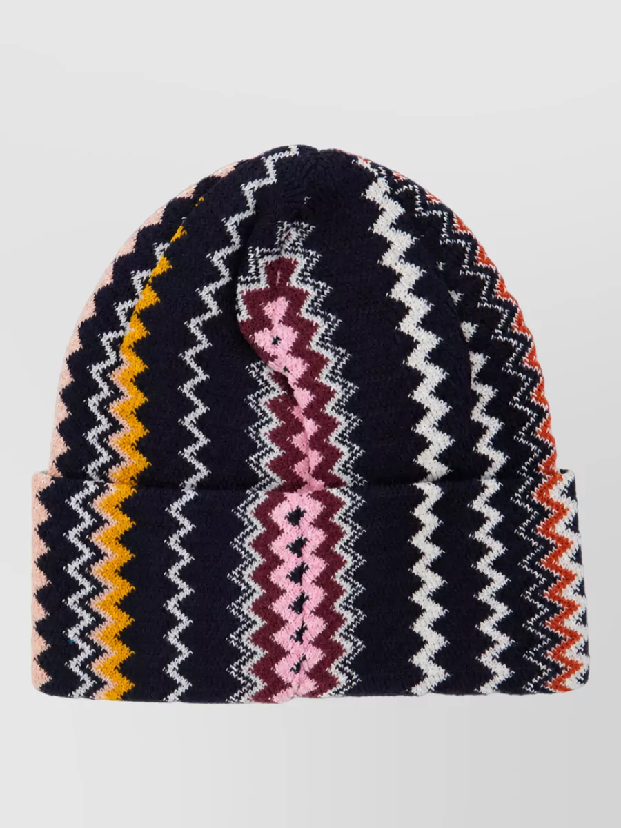 Missoni zigzag knit beanie