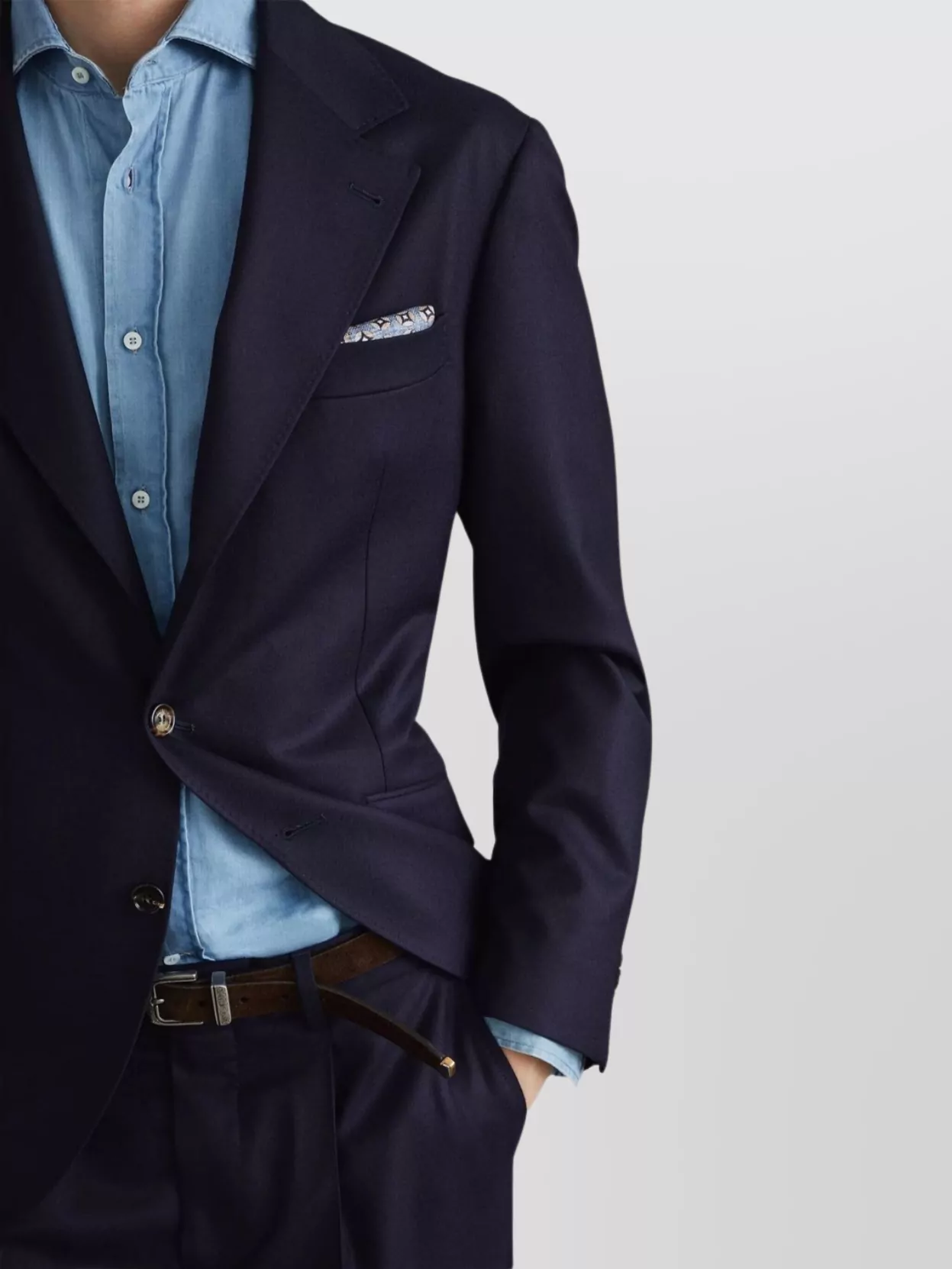 Brunello Cucinelli Single Breasted Jacket With Notch Lapel And Pockets